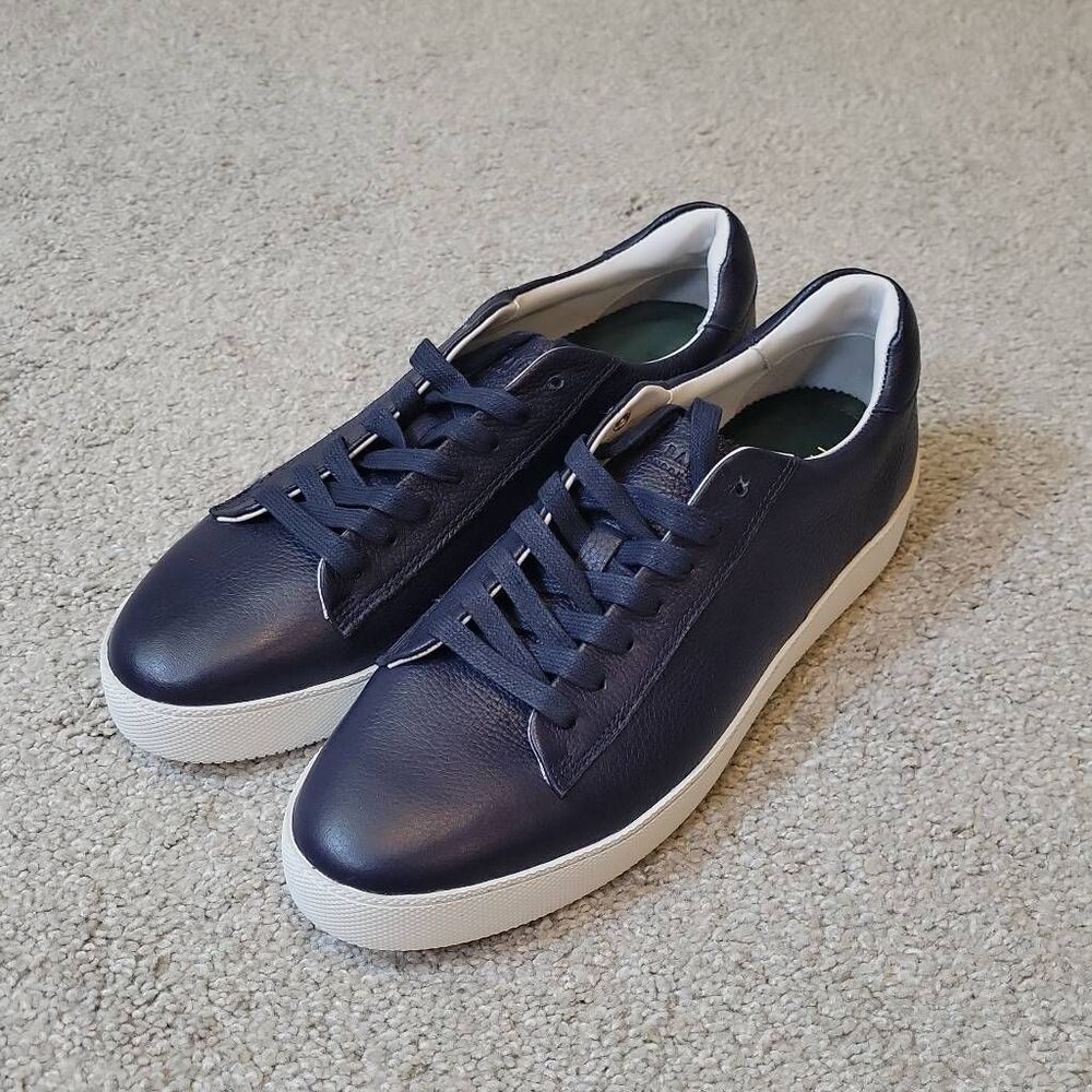 Ted Baker Men's Lace Up Leather Navy Sneakers Size 12